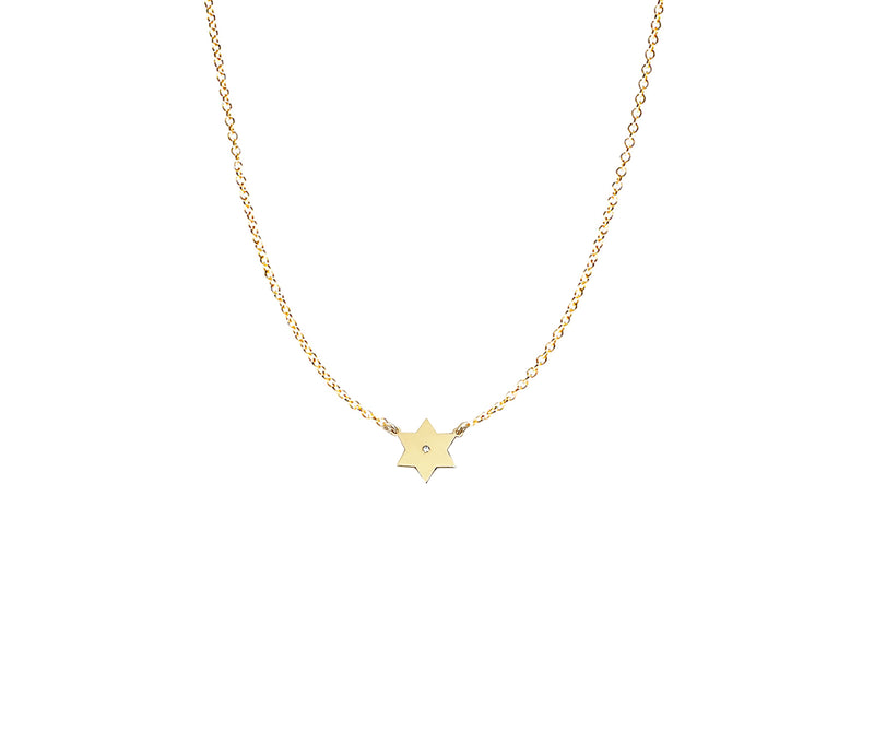 Golda Diamond Star of David Necklace