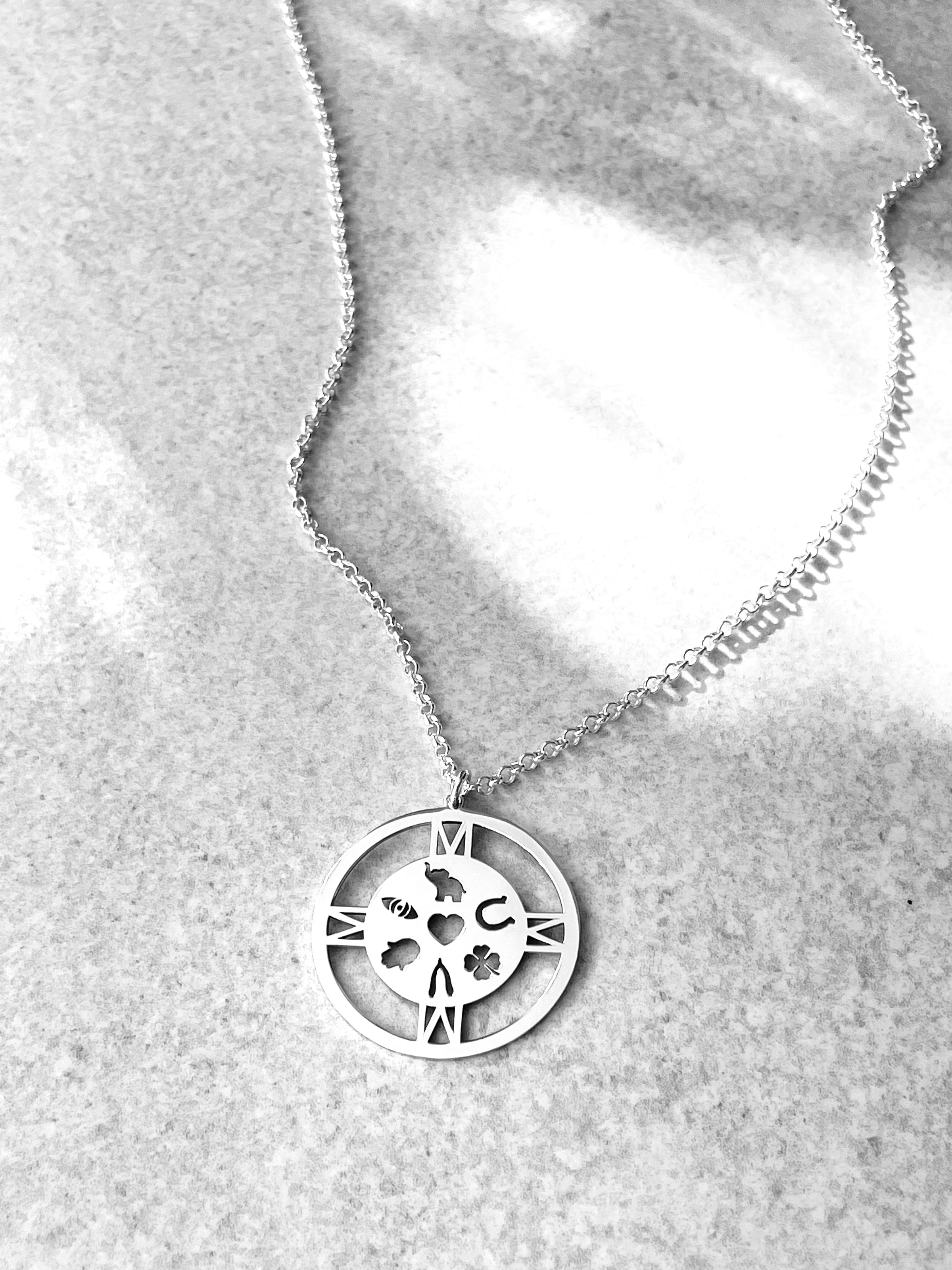 Fortuna Initial Medallion Necklace