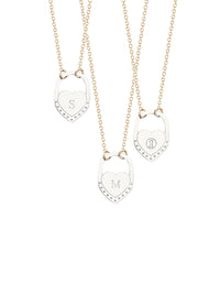 Miles Heart Personalized Lock Necklace