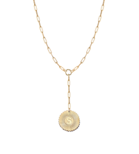 Vesta Initial Medallion Lariat