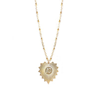 Vesta Initial Heart Medallion Necklace