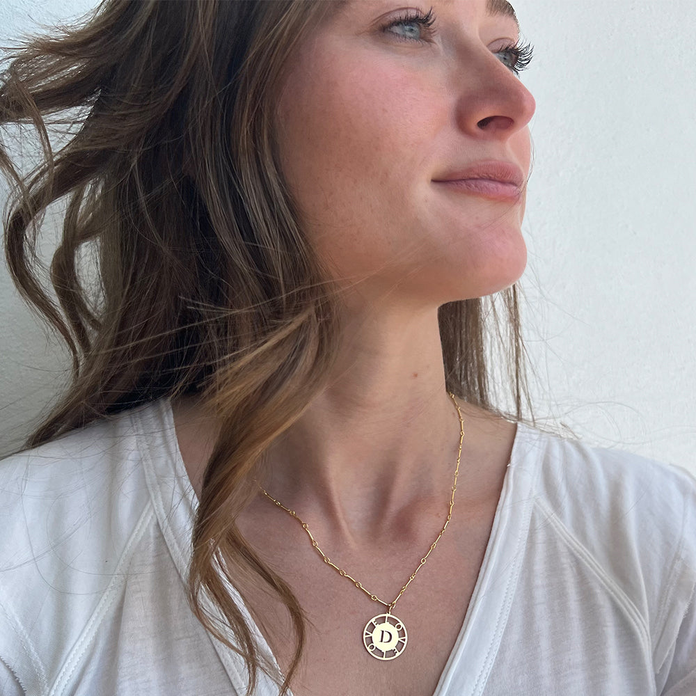 Atlas Initial Love Token Necklace