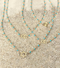 Turquoise Mini Charm Necklaces