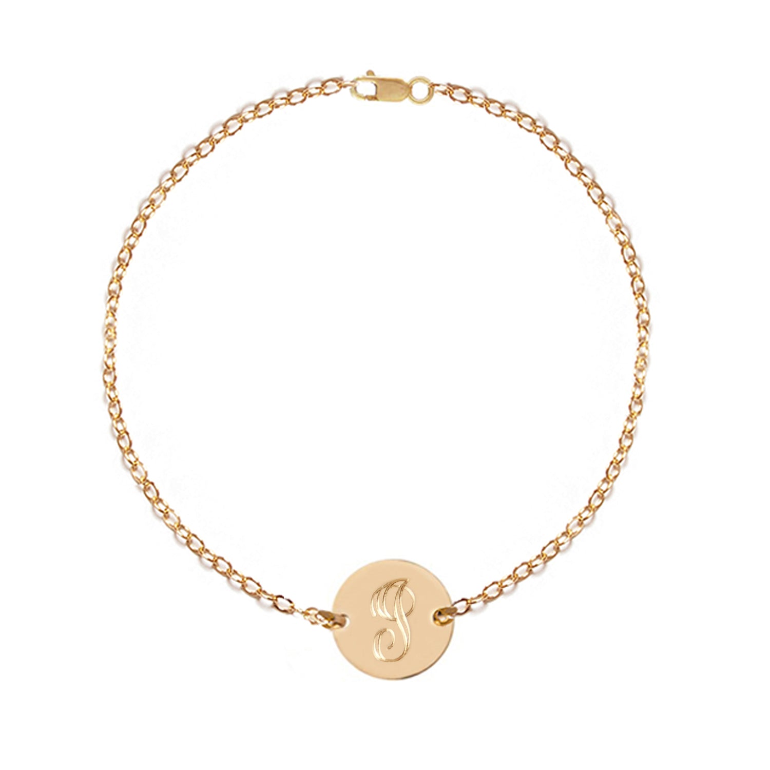 Sandy Personalized Initial Disc Bracelet | Anklet