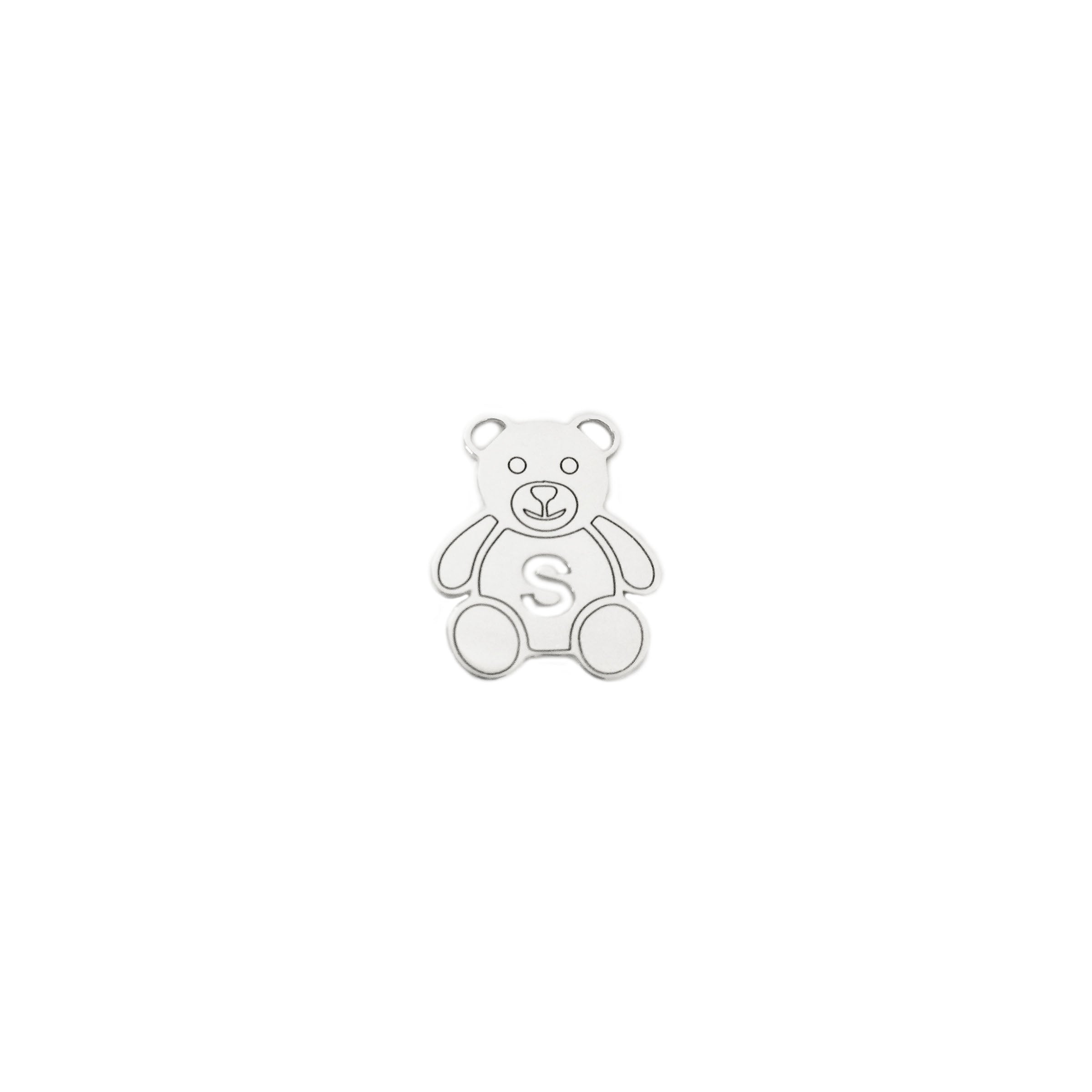 Teddy Bear Initial Charm