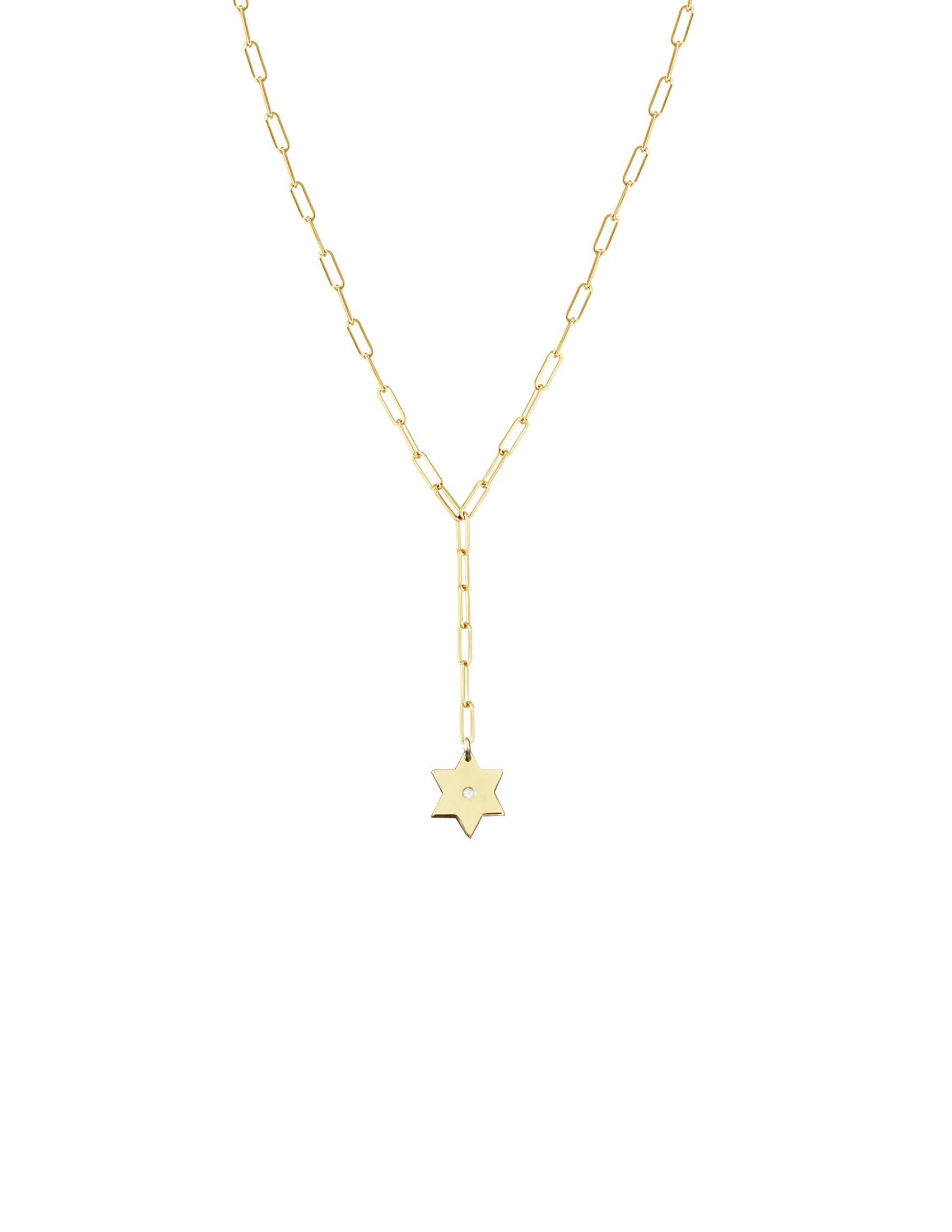 Magen David Paperclip Lariat