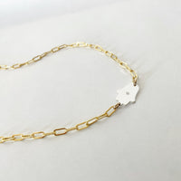 Dani Hamsa Diamond Paperclip Necklace