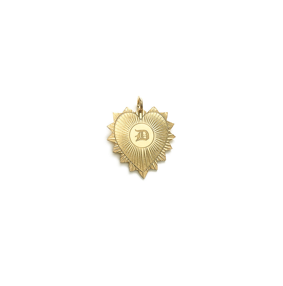 Vesta Initial Heart Medallion