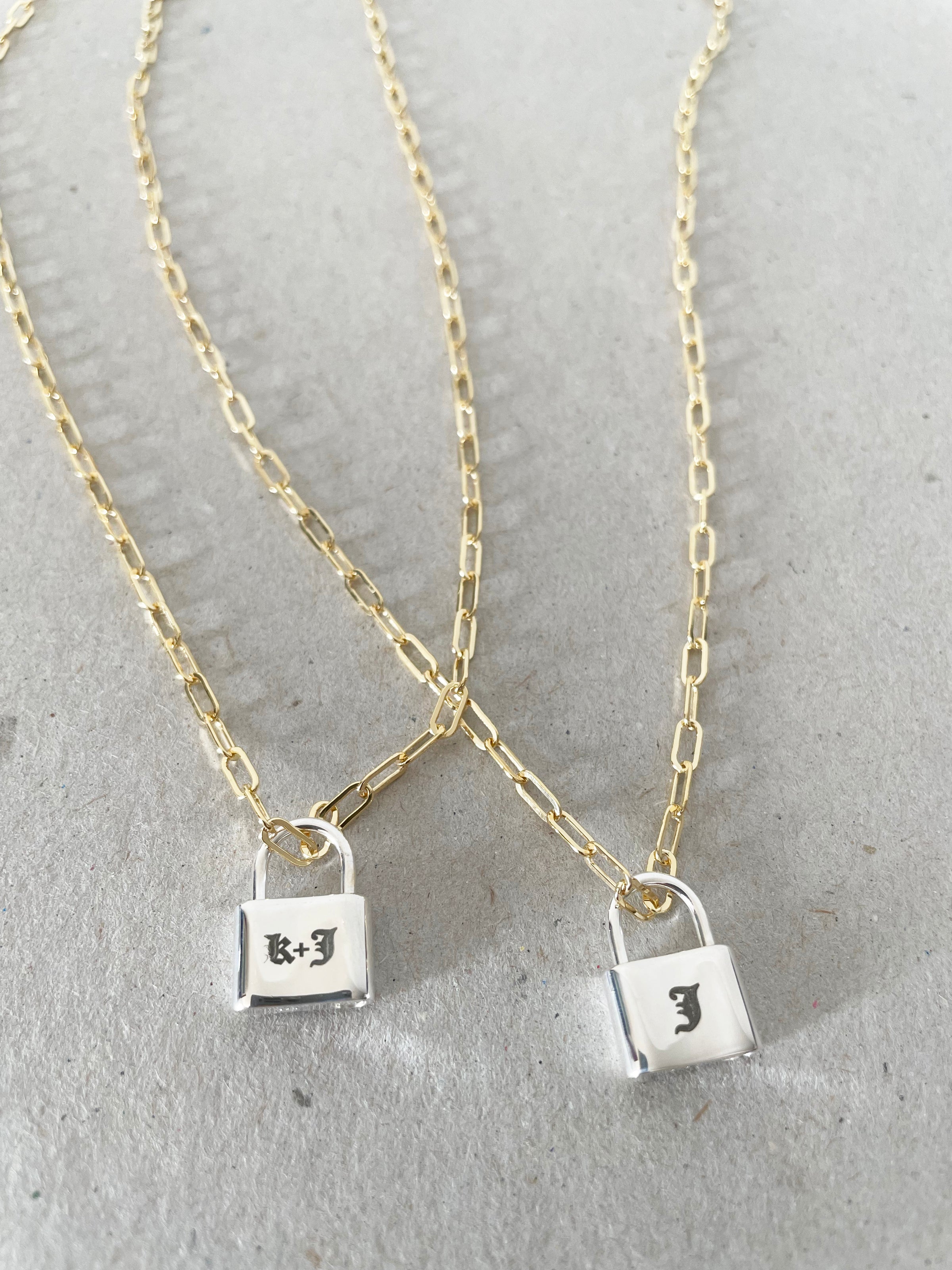 Lock Personalized Paperclip Necklace