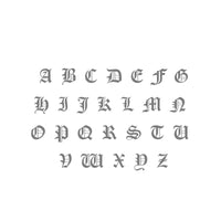 Noah Gothic Side Initial Paperclip Necklace