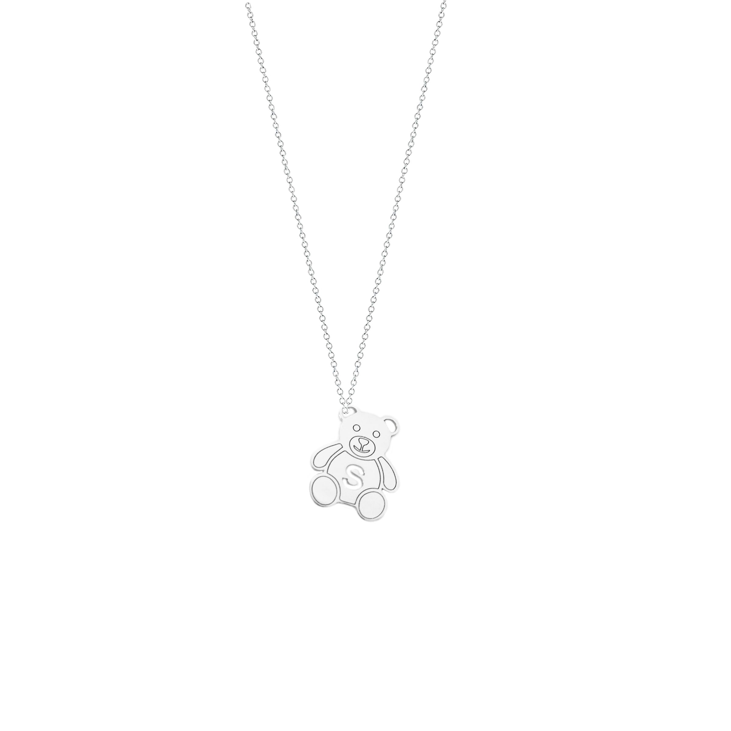 Teddy Bear Initial Charm