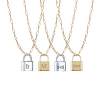 Lock Personalized Paperclip Necklace