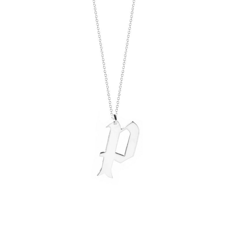 Lower Case Old London Initial Necklace