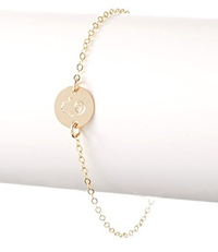 Sandy Personalized Initial Disc Bracelet | Anklet