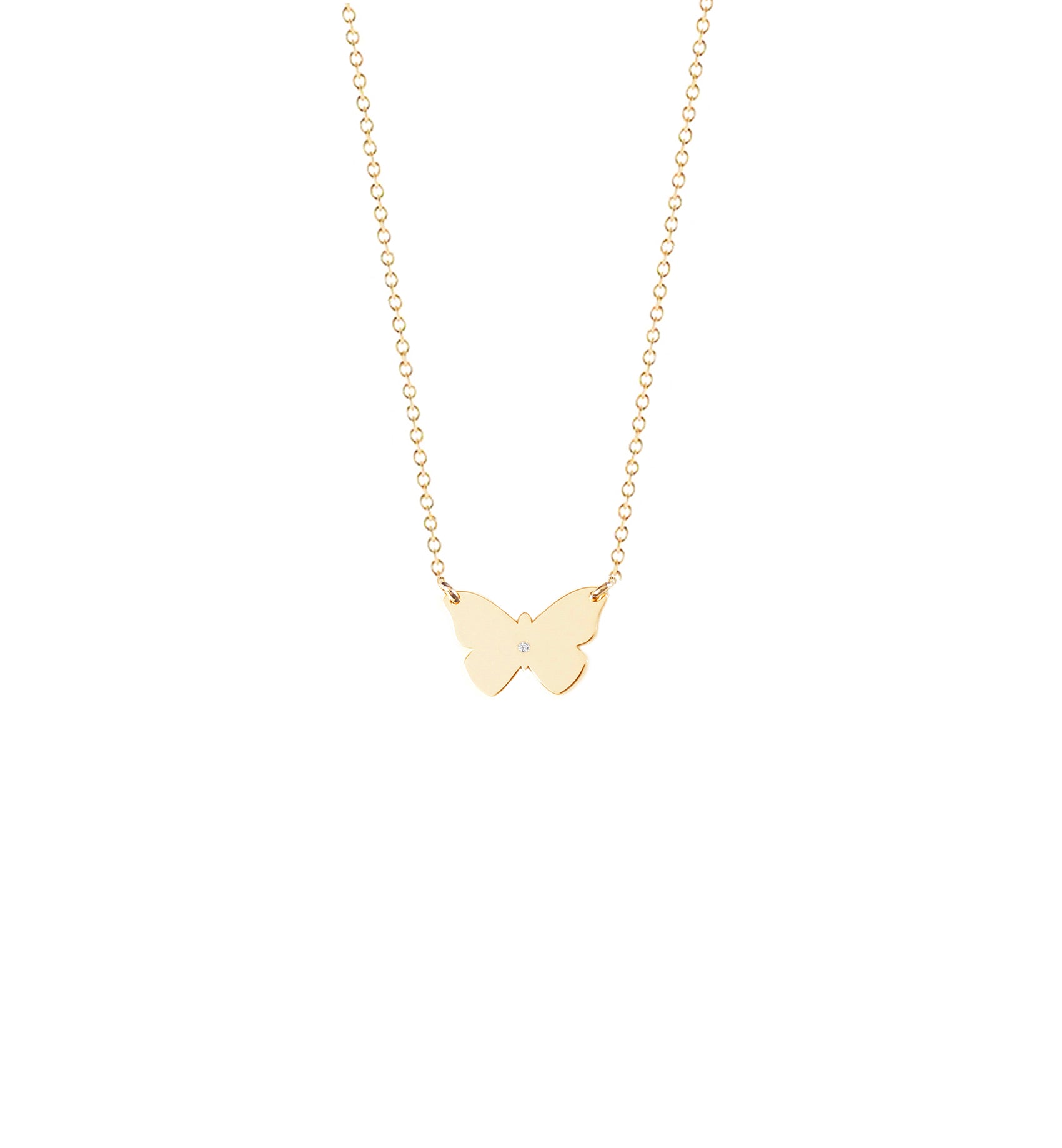 Mini Diamond Butterfly Necklace