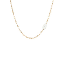 Dani Evil Eye Diamond Paperclip Necklace