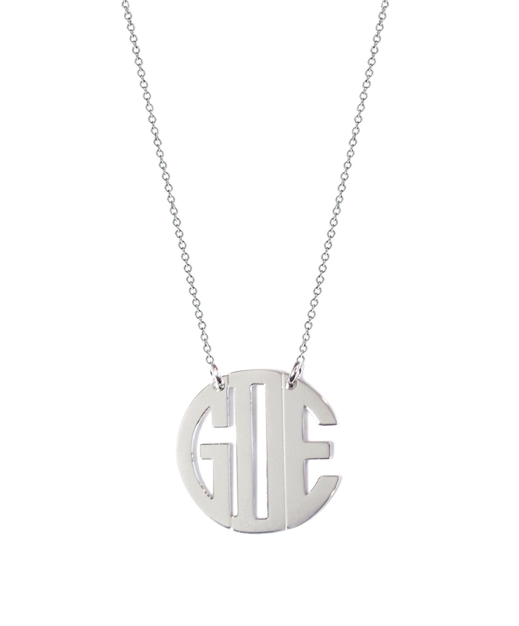 Monogram Block Necklace