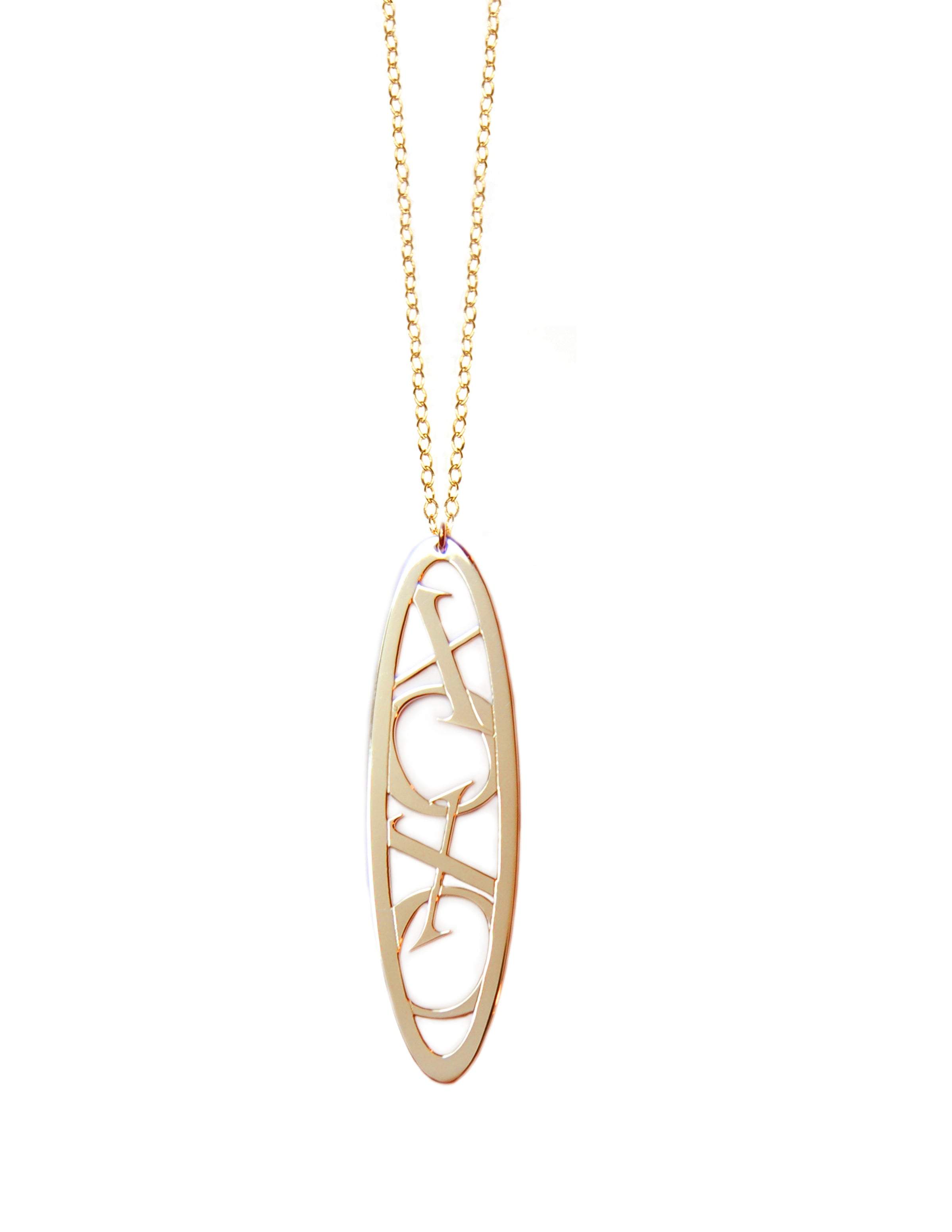 XOXO Oval Necklace