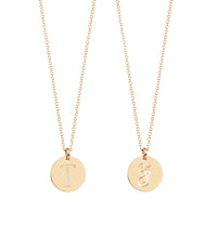 Sandy Initial Disc Necklace