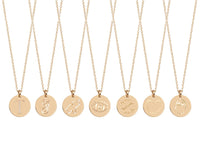 Sandy Initial Disc Necklace