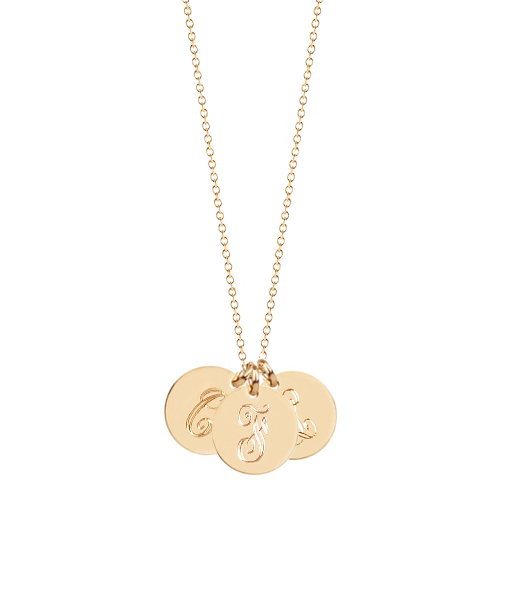 Sandy Initial Disc Necklace