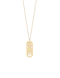 Asher Initial Good Luck Pendant Necklace