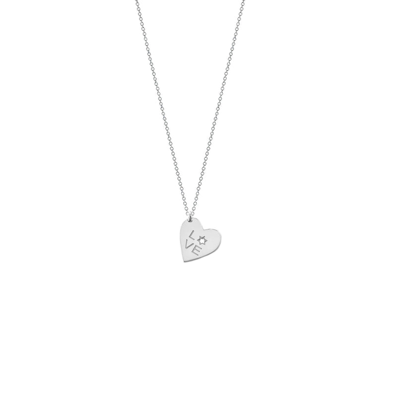Love Heart Star Necklace