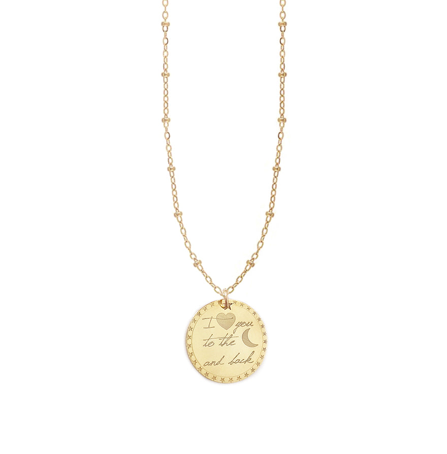 I Love You Medallion Necklace