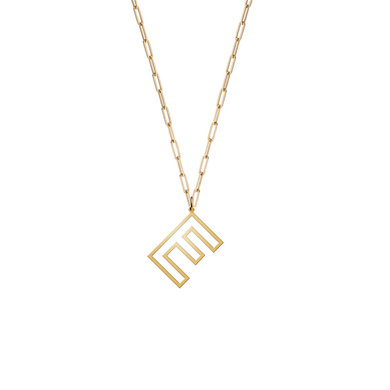 Jess Paperclip Initial Necklace