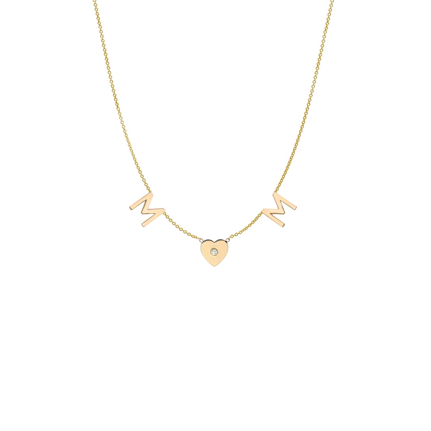 Taly Initials and Symbol Diamond Necklace