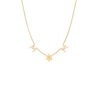 Taly Initials and Star of David Diamond Necklace