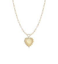 Vesta Initial Heart Medallion Necklace
