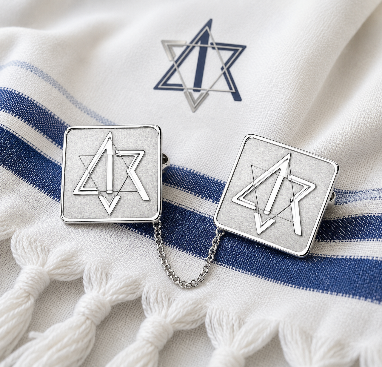 Star of David Personalized Tallit Clips