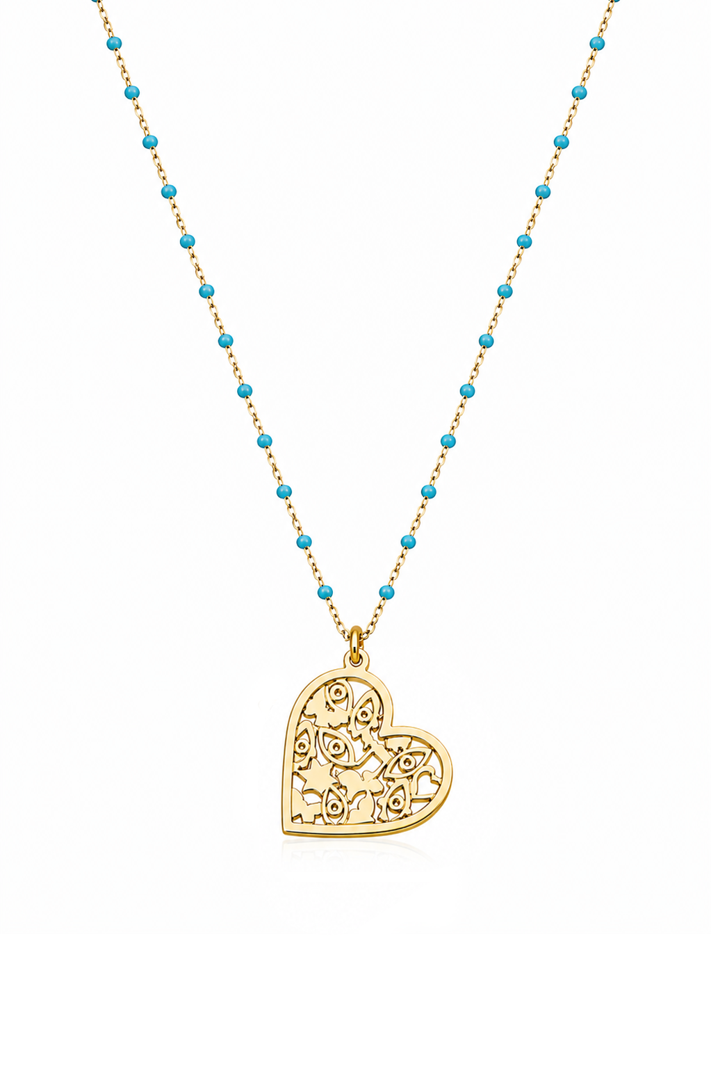 Mia Turquoise Haert Good Luck Necklace