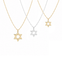 Jordan Star of David Paperclip Necklace