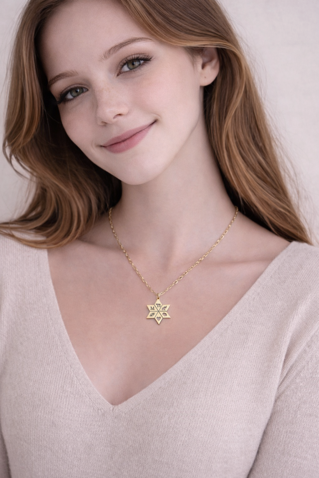 Amelia Good Luck Initial Necklace