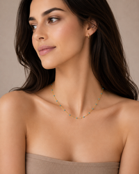 Mia Turquoise Enamel Beaded Chain