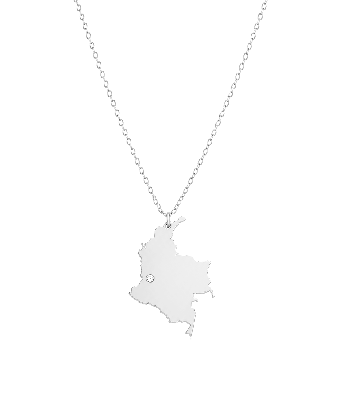 Colombia Diamond Map Necklace
