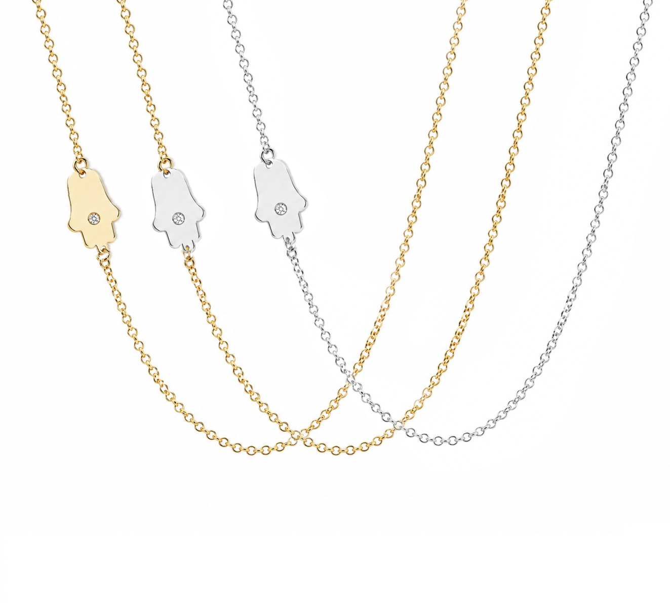 Dani Hamsa Classic Diamond Necklace