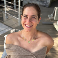 Vesta Heart Five Charm Initial Necklace