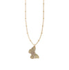 Sima Diamond Butterfly Medallion Necklace (Am Israel Chai)
