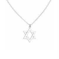 Or Movable Star of David Necklace