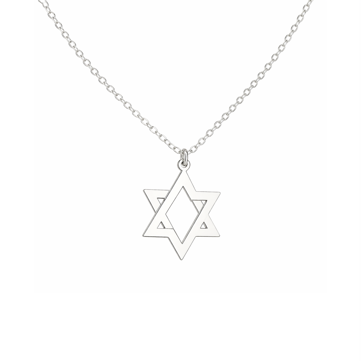 Or Movable Star of David Necklace