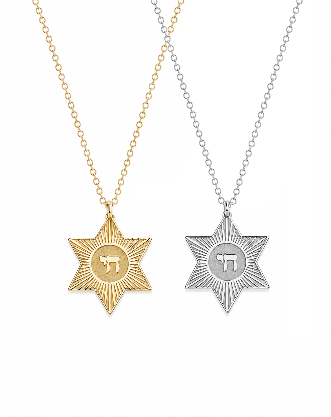 Chai Star of David Medallion Charm