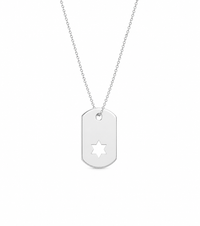 Star of David ID Tag Necklace