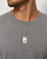 Star of David ID Tag Necklace