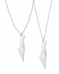 Eretz Diamond Map Necklace