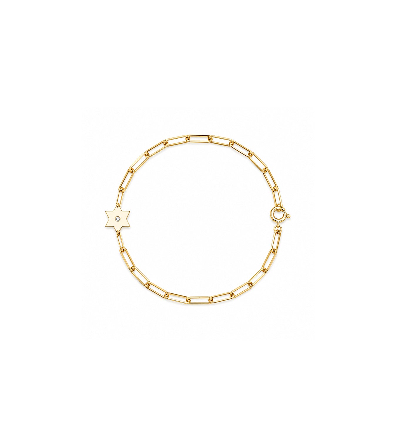 Dani Star of David Diamond Paperclip Bracelet | Anklet