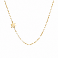 Dani Star of David Diamond Paperclip Necklace