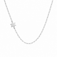 Dani Star of David Diamond Paperclip Necklace